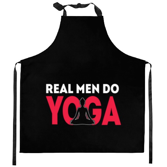 Relax Yoga Time Mandala Meditate Men Do Yoga Kitchen Aprons