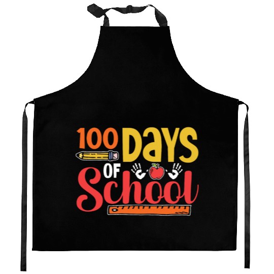 100 Days Of School Sayings Team Cute Sweet Kitchen Aprons