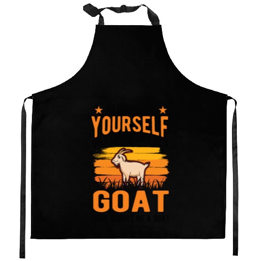Goat Farmer Kitchen Aprons