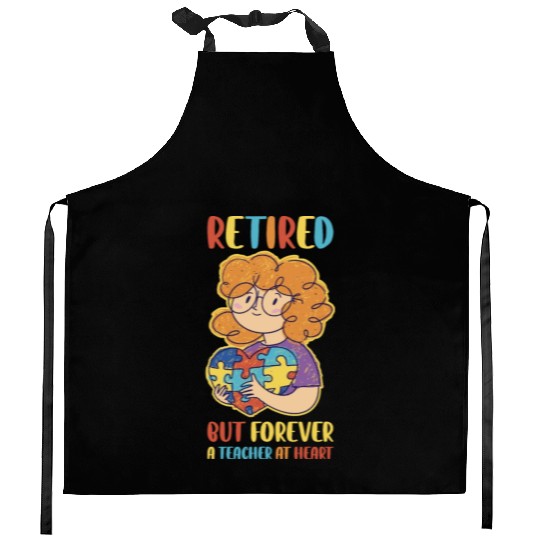 Retired Teacher Funny Teaching Gift Kitchen Aprons