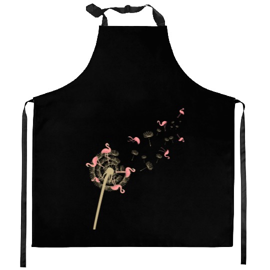 Dandelion Flamingo Tropical Bird Kitchen Aprons