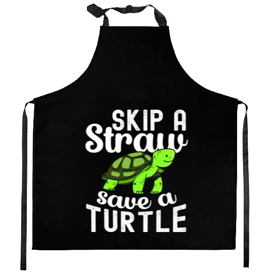 Turtle Relaxed Chilling Sea Ocean Beach Kitchen Aprons