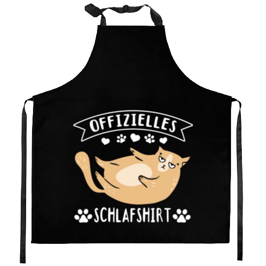 Cat sleep Kitchen Aprons Official sleep Kitchen Aprons cat
