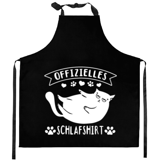 Cat sleep Kitchen Aprons Official sleep Kitchen Aprons cat