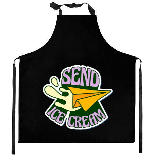 send ice cream Kitchen Aprons