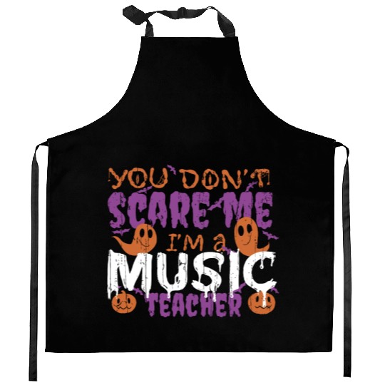 Ghost Pumpkin Music Teacher Halloween Kitchen Aprons