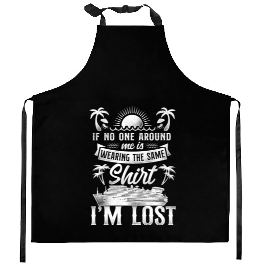 Cruise Ship Vacation Friends Kitchen Aprons