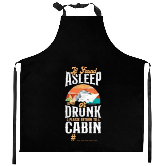 Cruise Ship Vacation Friends Kitchen Aprons