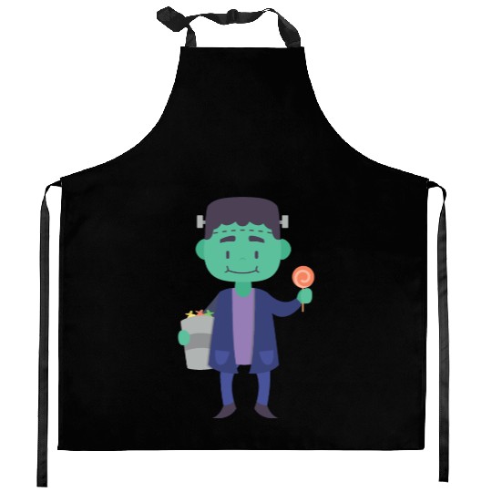Candy Collector Happy Scary Halloween Vampire Kitchen Aprons