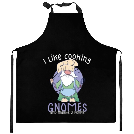 Cooking Cook Chef Gnomes Gnome Lover Funny Gnome Kitchen Aprons