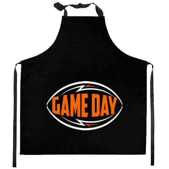 American football game day essentials vibe ball Kitchen Aprons