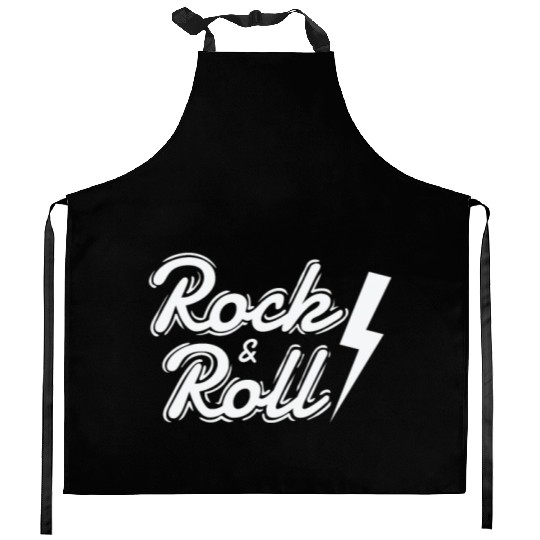 Rock & Roll Music Style Genre Guitar Rock Band Kitchen Aprons