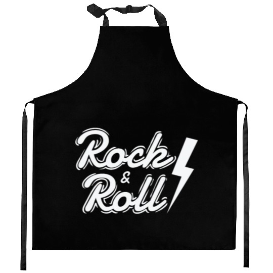 Rock & Roll Music Style Genre Guitar Rock Band Kitchen Aprons