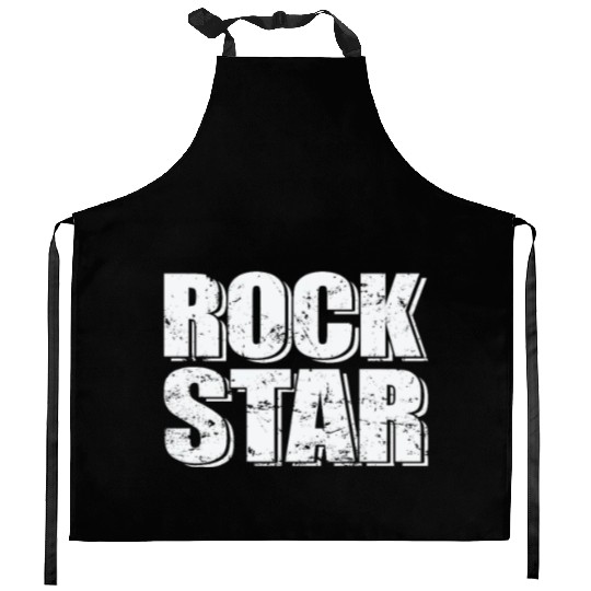 Rock Star Music Style Genre Guitar Rock Band Kitchen Aprons