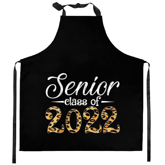 Senior Class Of 2022 Leopard Print Kitchen Aprons