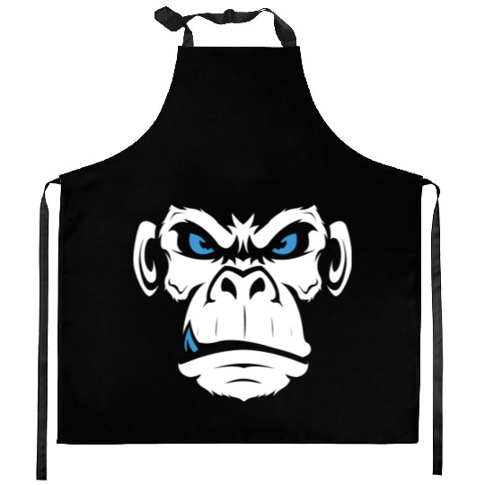 Monkey Head Angry Monkey Face Kitchen Aprons