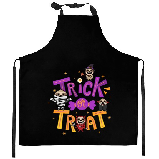 Trick Or Treat Witch Mummy Halloween Kitchen Aprons