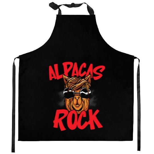 Alpacas Rock Llama Alpaca Whisperer Farm Animal Kitchen Aprons