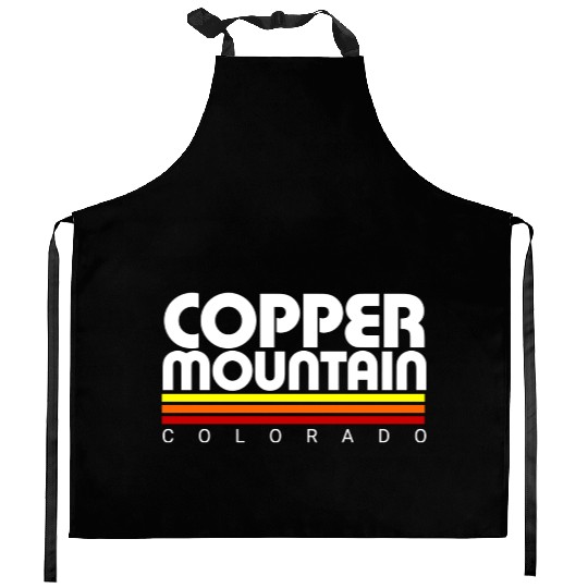 Retro Copper Mountain Colorado Kitchen Aprons