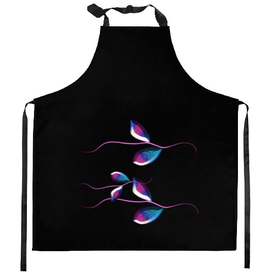 leaves nature stem icon purple Kitchen Aprons