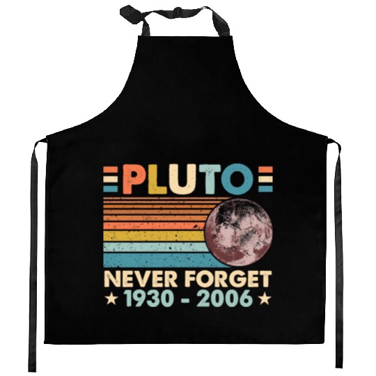 Pluto Never Forget Astronomy Space Science Nerd Kitchen Aprons