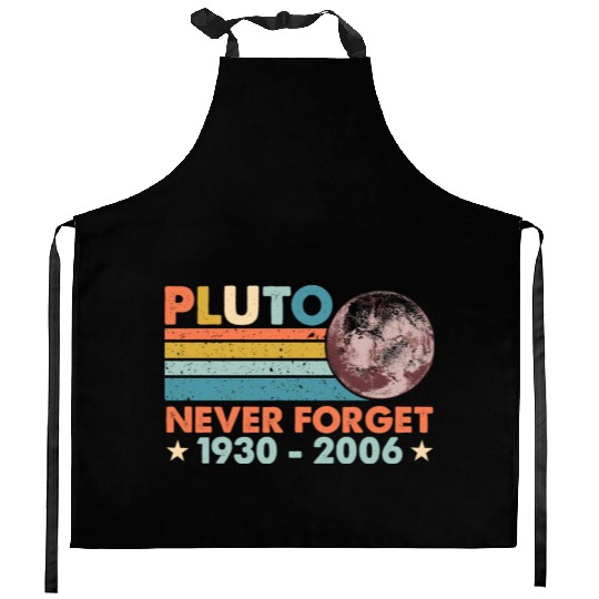 Pluto Never Forget Astronomy Space Science Nerd Kitchen Aprons