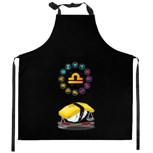 Japanese Sushi Funny Libra Zodiac Sushi Lover Pun Kitchen Aprons