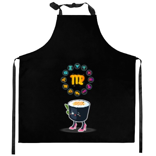 Japanese Sushi Funny Virgo Zodiac Sushi Lover Pun Kitchen Aprons