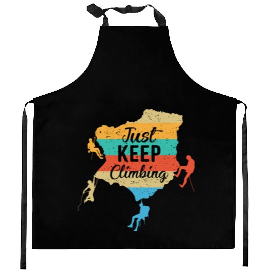 Climbing Mountaineering Climber Mountains Hiking Kitchen Aprons