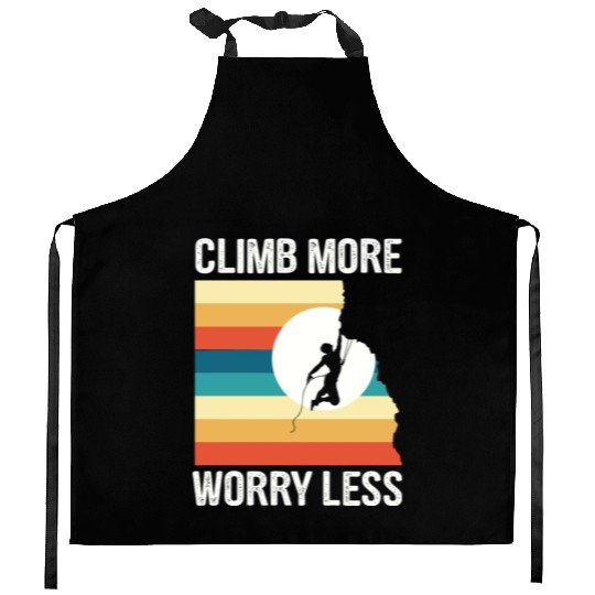 Climbing Mountaineering Climber Mountains Hiking Kitchen Aprons