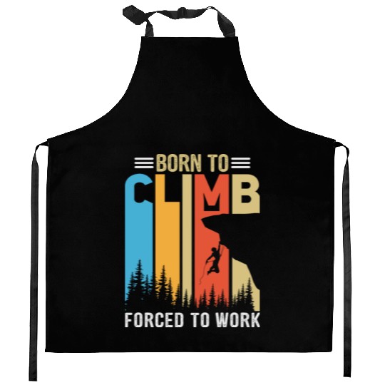 Climbing Mountaineering Climber Mountains Hiking Kitchen Aprons