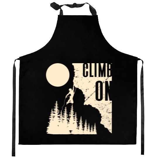 Climbing Mountaineering Climber Mountains Hiking Kitchen Aprons