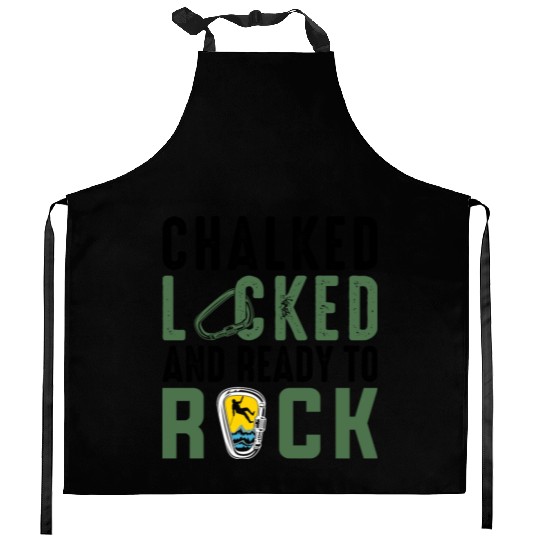 Climbing Mountaineering Climber Mountains Hiking Kitchen Aprons