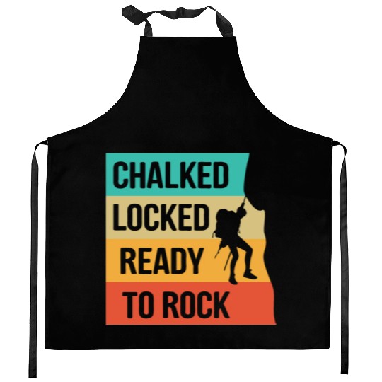 Climbing Mountaineering Climber Mountains Hiking Kitchen Aprons