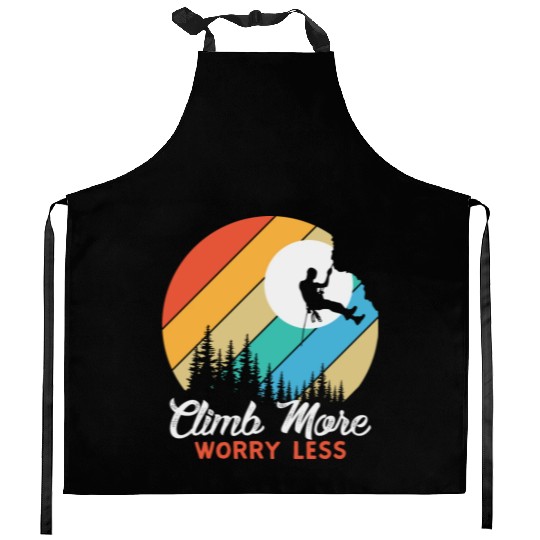 Climbing Mountaineering Climber Mountains Hiking Kitchen Aprons