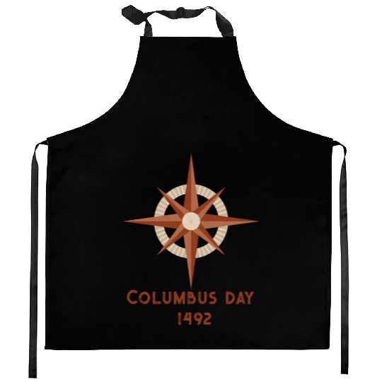 Columbus Day for Christopher Columbus lover Kitchen Aprons