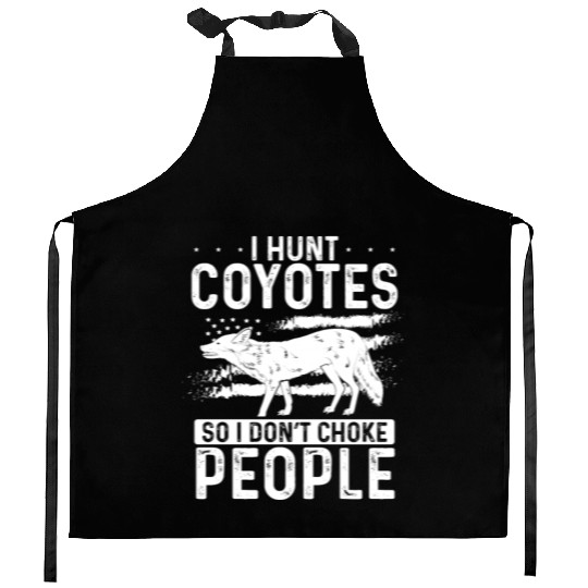 Coyote Trapping Coyote Hunting Yote Hunting Gift Kitchen Aprons