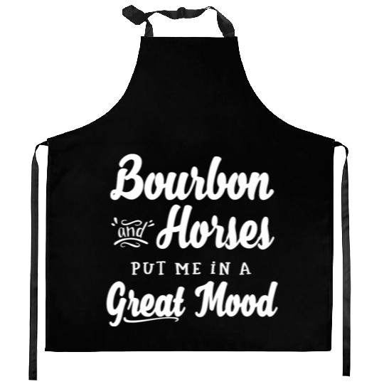 Mens Bourbon and Horses Great Mood Fun Kentucky Kitchen Aprons