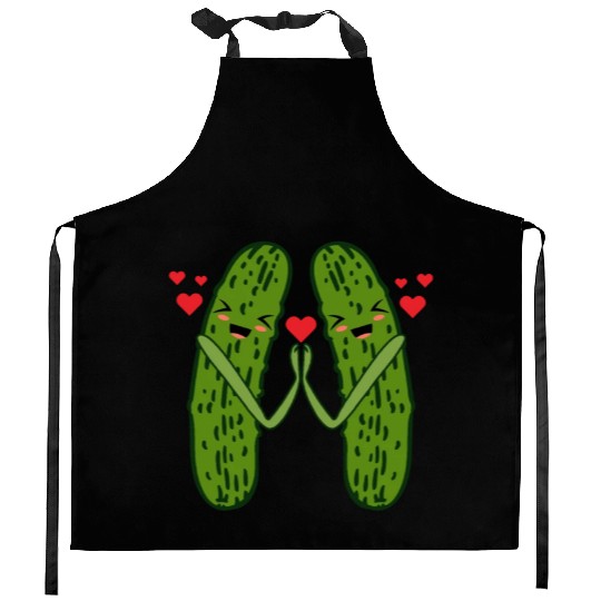 Sweet Couple Pickle Kitchen Aprons