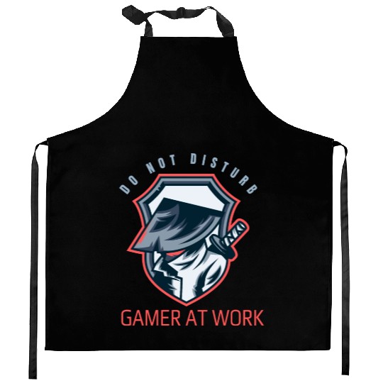 Do Not Disturb Gamer At Work-Gaming Lover Kitchen Aprons
