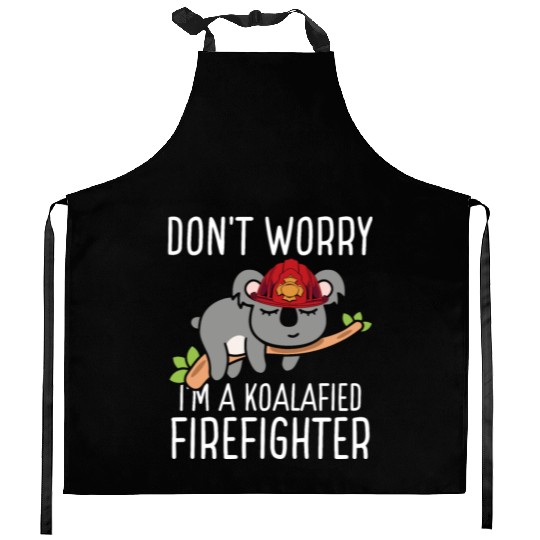 Firefighter Fire Hose Koala Rescueer Firefighter Kitchen Aprons