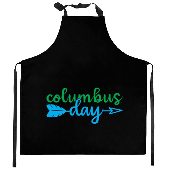 Happy Columbus Day classic Kitchen Aprons