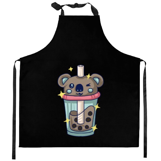 KPOP Koala Korean Pop Bubble Tea Gift Children Kitchen Aprons
