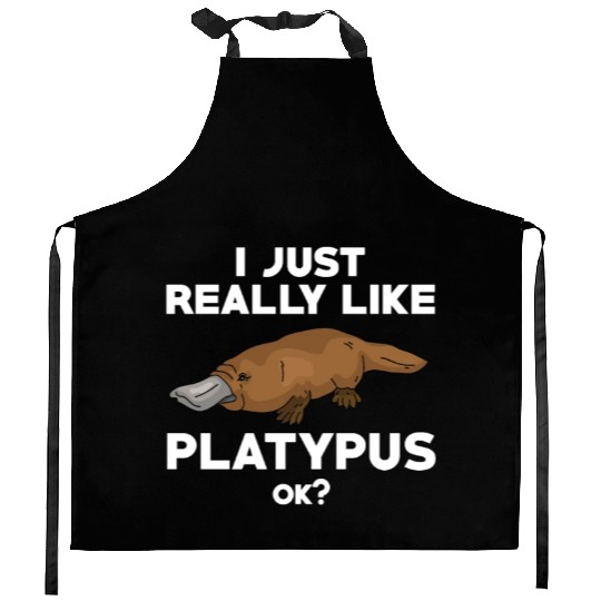 Funny Platypus Lover Kitchen Aprons