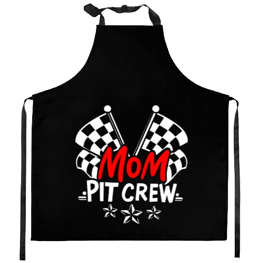 Cool Mothers Day Car Racing Mama Mom Pit Crew Kitchen Aprons