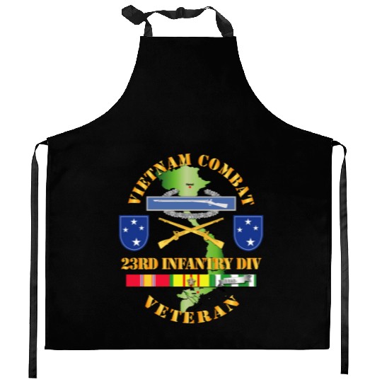 Vietnam Combat Infantry Veteran w 23rd Inf Div SSI Kitchen Aprons