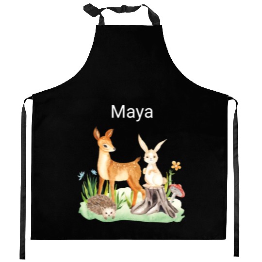 Animal deer rabbit hedgehog Maya Kitchen Aprons