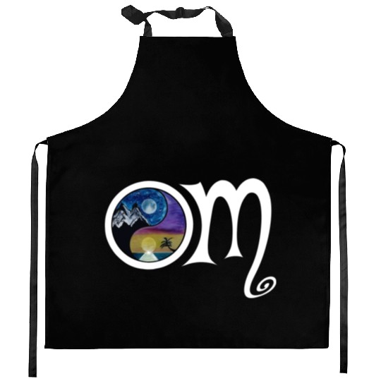 OM Ying Yang Kitchen Aprons