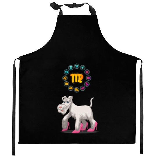 Funny Dog Lover Horoscope Virgo Zodiac Sign Cool Kitchen Aprons