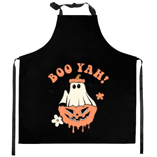 Halloween Trick Or Treat Spooky Season Boo Yah Kitchen Aprons